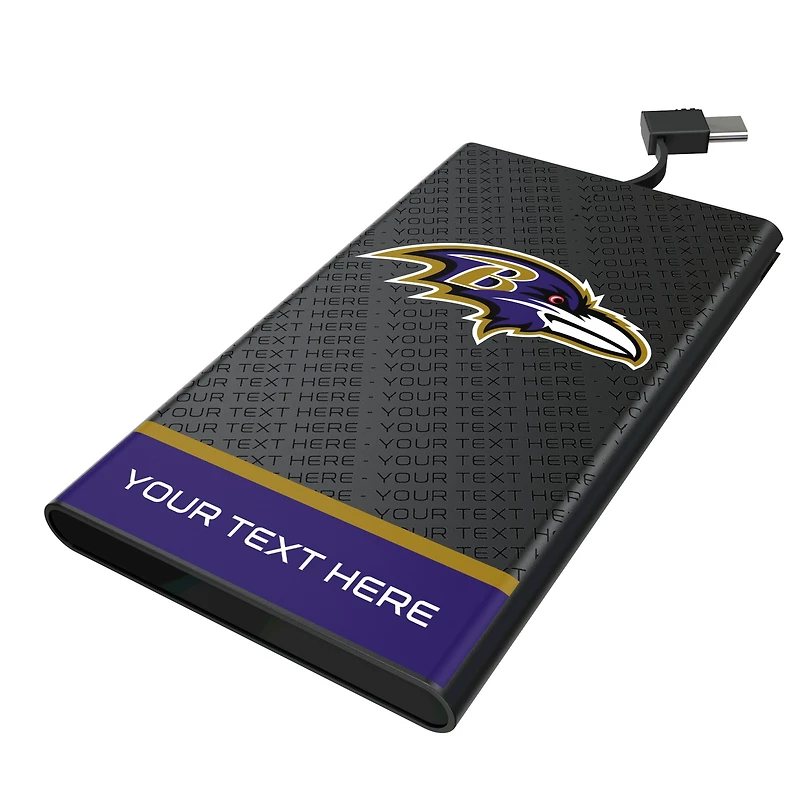 Keyscaper Baltimore Ravens Personalized 5000mAh Flat Powerbank