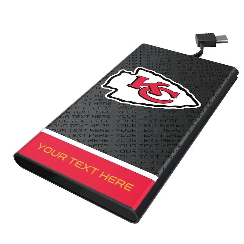 Keyscaper Kansas City Chiefs Personalized 5000mAh Flat Powerbank