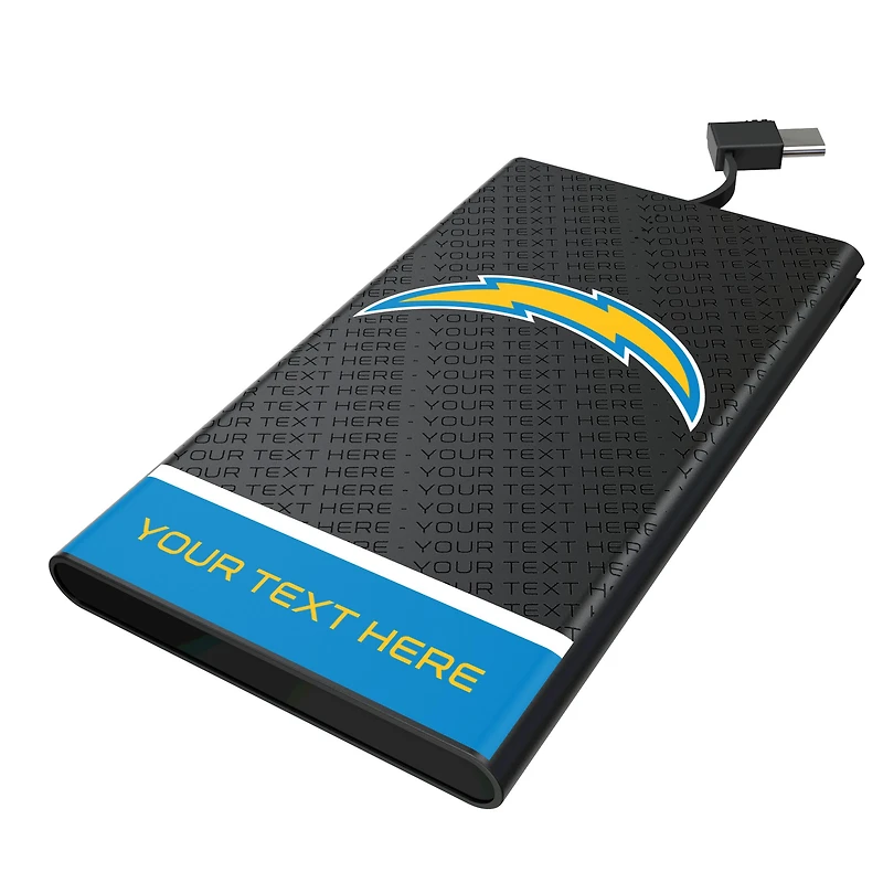 Keyscaper Los Angeles Chargers Personalized 5000mAh Flat Powerbank