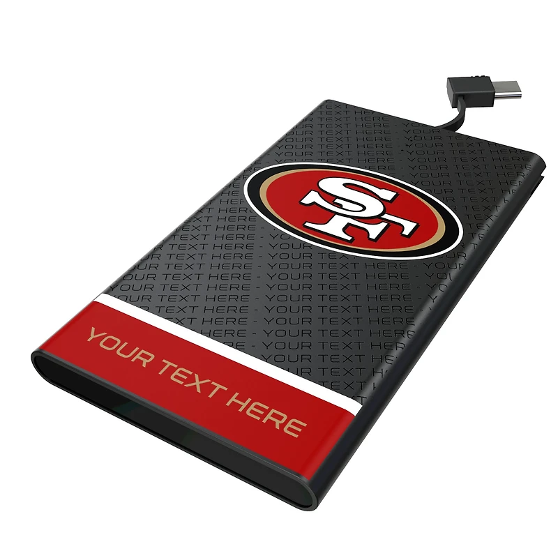 Keyscaper San Francisco 49ers Personalized 5000mAh Flat Powerbank