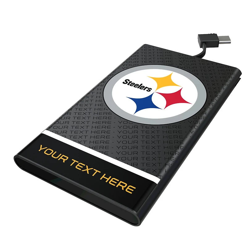Keyscaper Pittsburgh Steelers Personalized 5000mAh Flat Powerbank