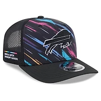 Youth New Era Black Buffalo Bills 2026 NFL Crucial Catch 9SEVENTY Adjustable Trucker Hat