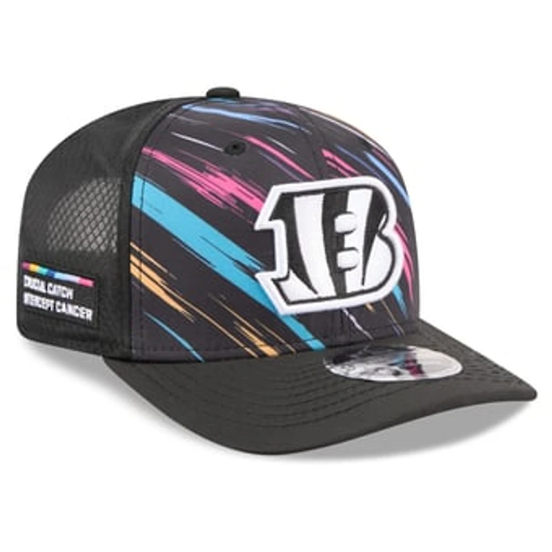 Youth New Era Black Cincinnati Bengals 2026 NFL Crucial Catch 9SEVENTY Adjustable Trucker Hat
