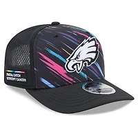 Youth New Era Black Philadelphia Eagles 2026 NFL Crucial Catch 9SEVENTY Adjustable Trucker Hat