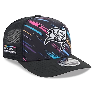Youth New Era Black Tampa Bay Buccaneers 2026 NFL Crucial Catch 9SEVENTY Adjustable Trucker Hat