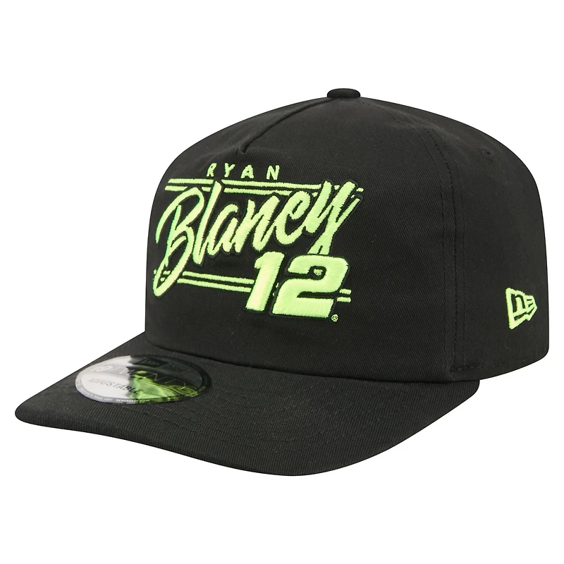 Men's New Era  Black Ryan Blaney Driver Script 19TWENTY Adjustable Hat