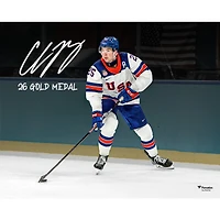 Charlie McAvoy Team USA Autographed 16" x 20" 2026 Winter Olympics Gold Medal Winner Photograph with "26 Gold Medal" Inscription