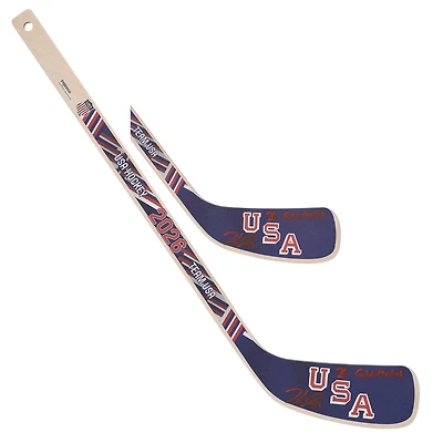 Jake Guentzel Team USA Autographed 2026 Winter Olympics Mini Wood Stick with "26 Gold Medal" Inscription