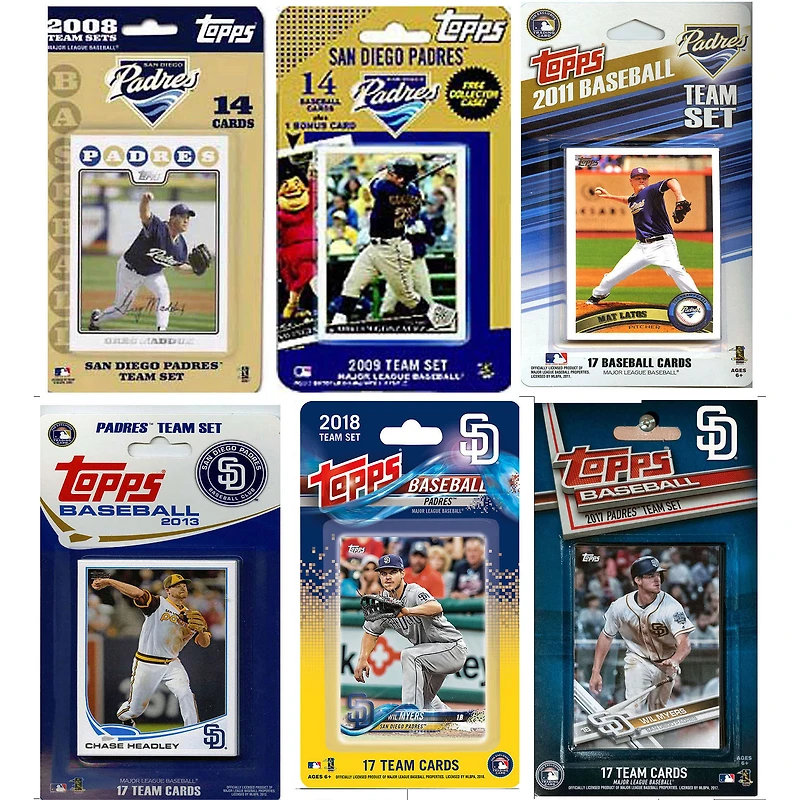 San Diego Padres Multi-Season Trading Card Set