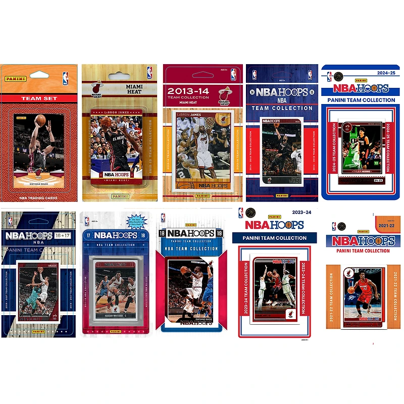 Miami Heat Multi-Season Trading Card Set