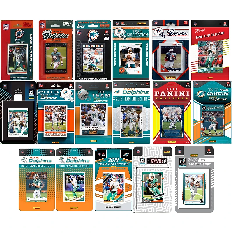 Miami Dolphins Multi-Season Trading Card Set
