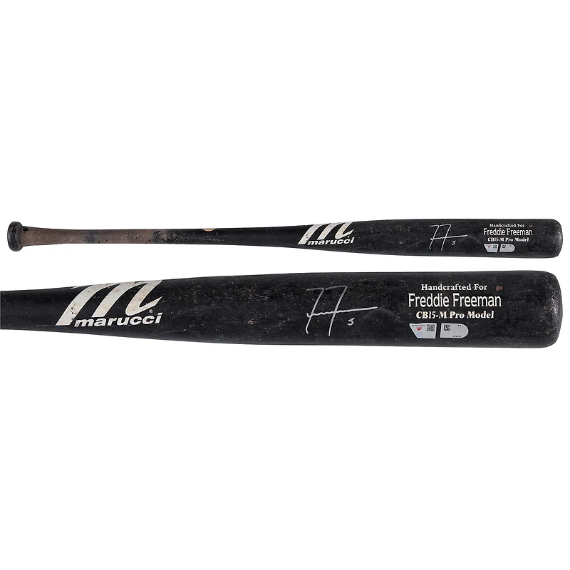 Freddie Freeman Los Angeles Dodgers Autographed Game-Used Black Marucci Bat from the 2025 MLB Season