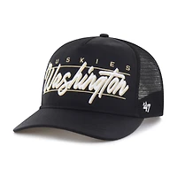 Unisex '47 Black Washington Huskies brrr° Condor Mesh Hitch Adjustable Hat