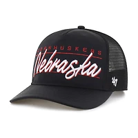Unisex '47 Black Nebraska Huskers brrr° Condor Mesh Hitch Adjustable Hat