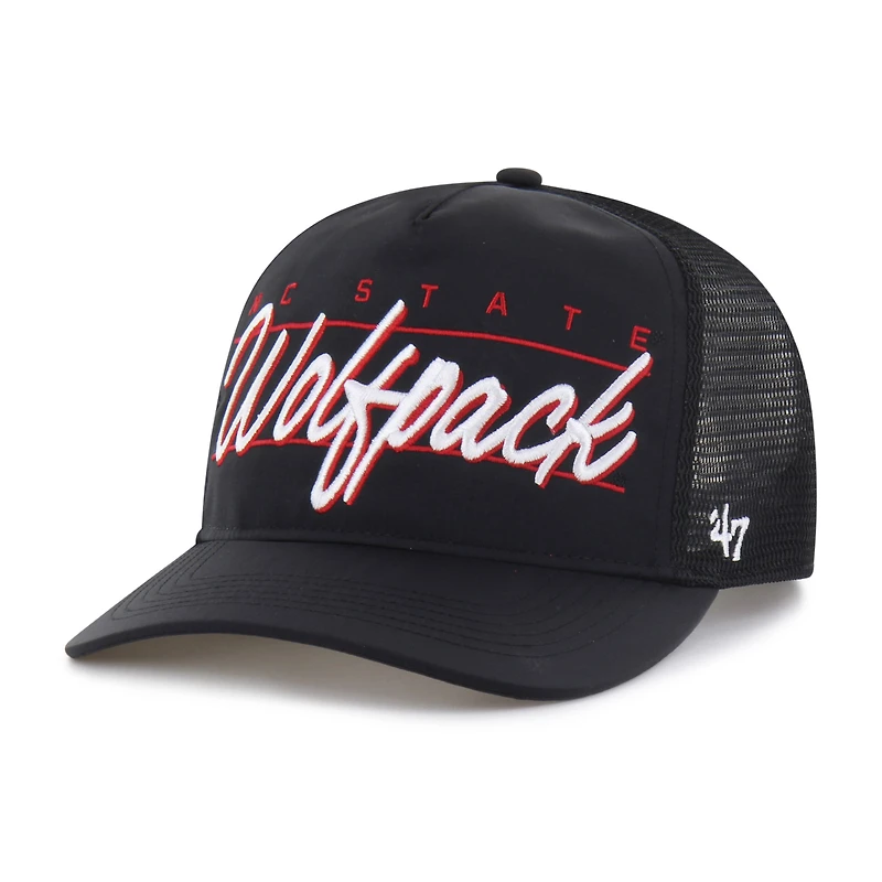 Unisex '47 Black NC State Wolfpack brrr° Condor Mesh Hitch Adjustable Hat