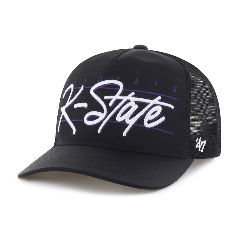 Unisex '47 Black Kansas State Wildcats brrr° Condor Mesh Hitch Adjustable Hat