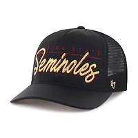 Unisex '47 Black Florida State Seminoles brrr° Condor Mesh Hitch Adjustable Hat