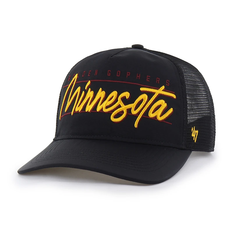 Unisex '47 Black Minnesota Golden Gophers brrr° Condor Mesh Hitch Adjustable Hat