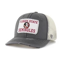 Unisex '47 Charcoal Florida State Seminoles Egremont Well-Worn Adjustable Trucker Hat