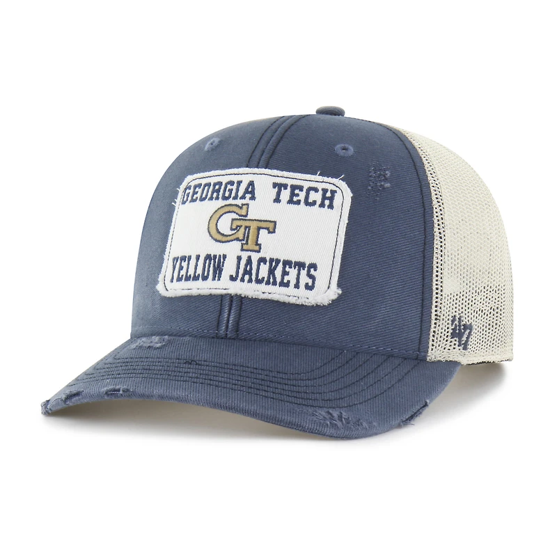 Unisex '47 Navy Georgia Tech Yellow Jackets Egremont Well-Worn Adjustable Trucker Hat