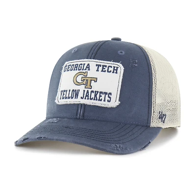 Unisex '47 Navy Georgia Tech Yellow Jackets Egremont Well-Worn Adjustable Trucker Hat