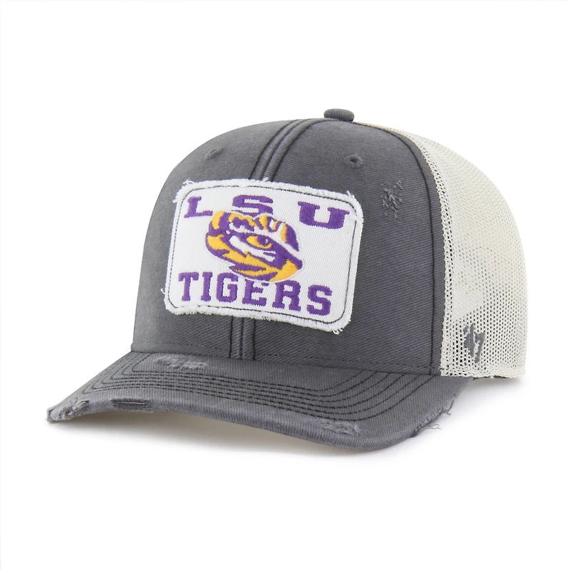 Unisex '47 Charcoal LSU Tigers Egremont Well-Worn Adjustable Trucker Hat