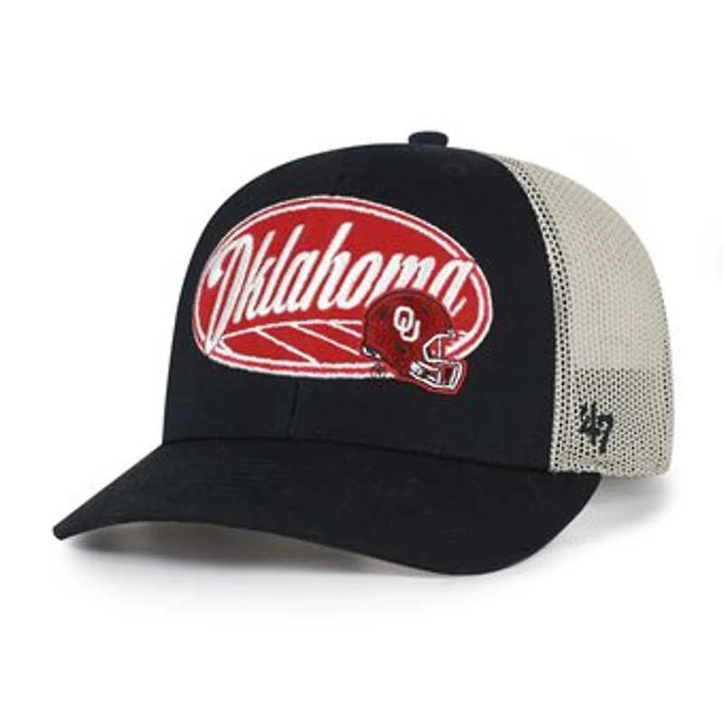Unisex '47 Black Oklahoma Sooners Enfield Adjustable Trucker Hat