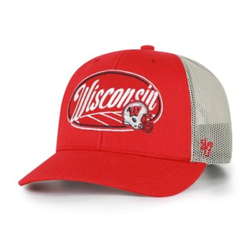 Unisex '47 Red Wisconsin Badgers Enfield Adjustable Trucker Hat