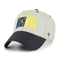 Unisex '47 Gray/Black Michigan Wolverines Half Block Text MVP Adjustable Hat