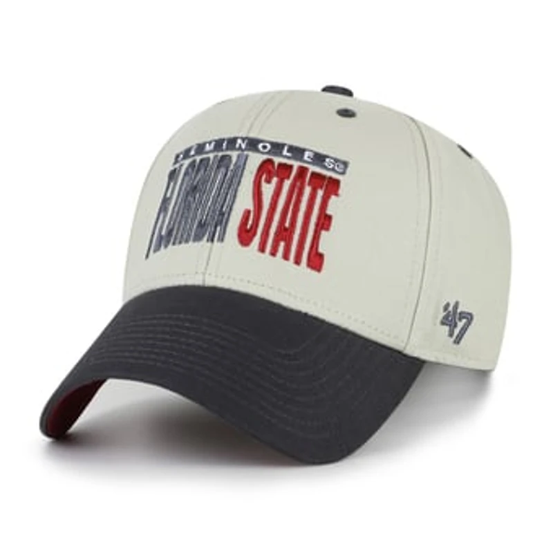 Unisex '47 Gray/Black Florida State Seminoles Half Block Text MVP Adjustable Hat