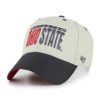 Unisex '47 Gray/Black Ohio State Buckeyes Half Block Text MVP Adjustable Hat