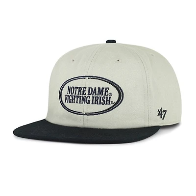 Unisex '47 Gray/Black Notre Dame Fighting Irish Ovalcrest Captain Snapback Hat