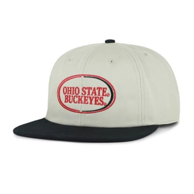 Unisex '47 Gray/Black Ohio State Buckeyes Ovalcrest Captain Snapback Hat