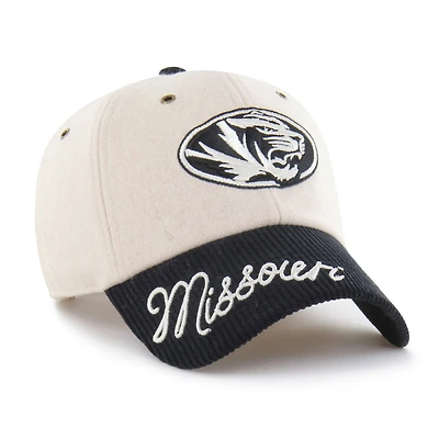 Women's '47 White/Black Missouri Tigers Rope Script Clean Up Adjustable Hat
