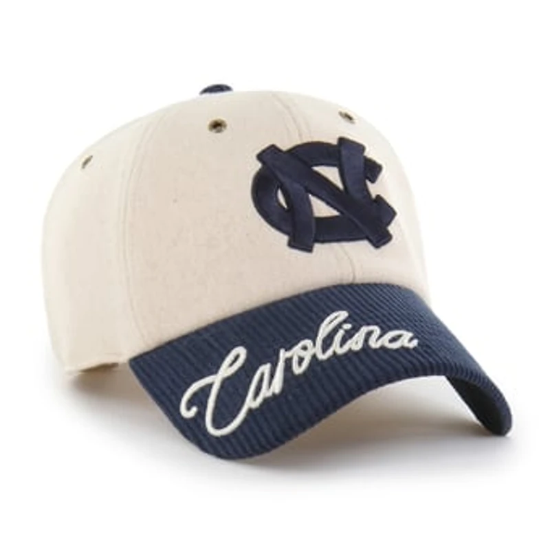 Women's '47 White/Navy North Carolina Tar Heels Rope Script Clean Up Adjustable Hat