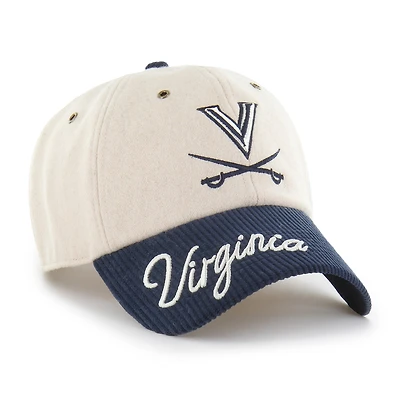 Women's '47 White/Navy Virginia Cavaliers Rope Script Clean Up Adjustable Hat