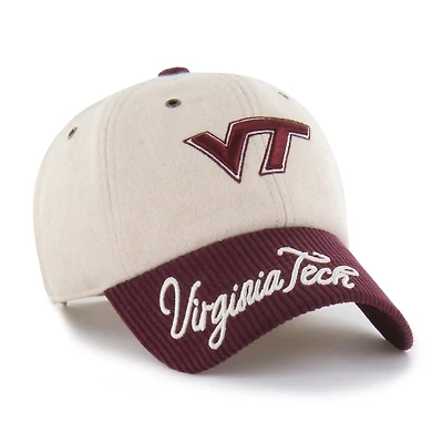Women's '47 White/Maroon Virginia Tech Hokies Rope Script Clean Up Adjustable Hat