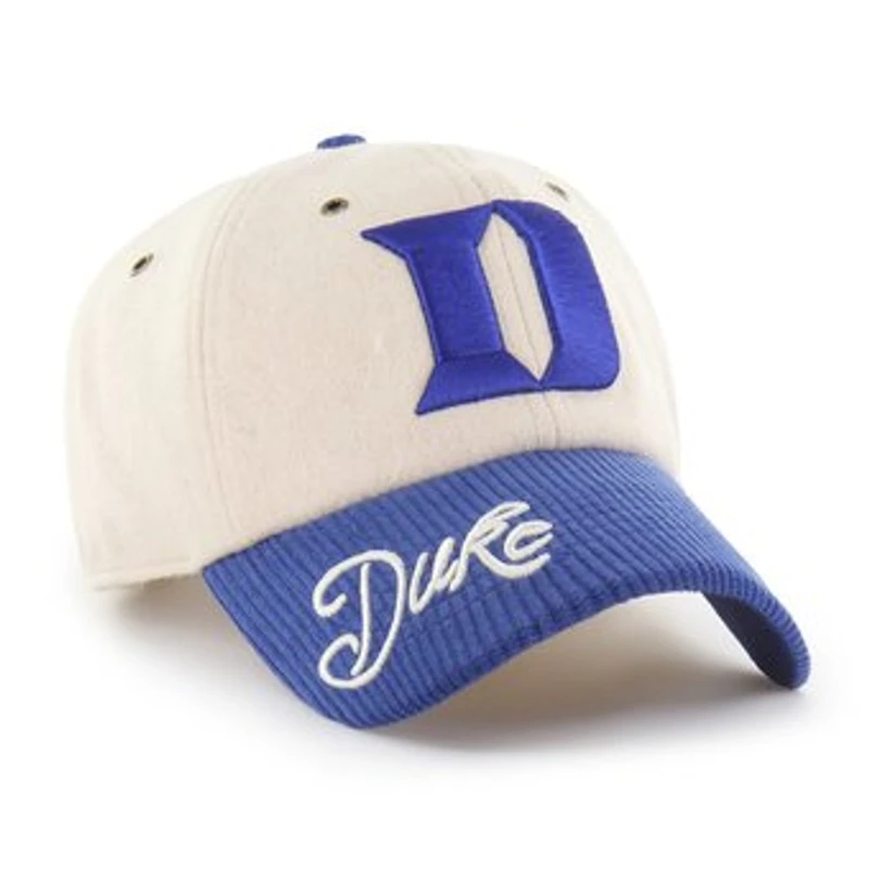 Women's '47 White/Royal Duke Blue Devils Rope Script Clean Up Adjustable Hat
