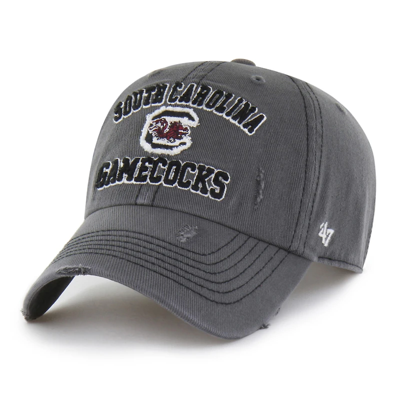 Unisex '47 Charcoal South Carolina Gamecocks Well-Worn Seymore Clean Up Adjustable Hat