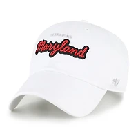 Women's '47 White Maryland Terrapins Trendy Script Clean Up Adjustable Hat