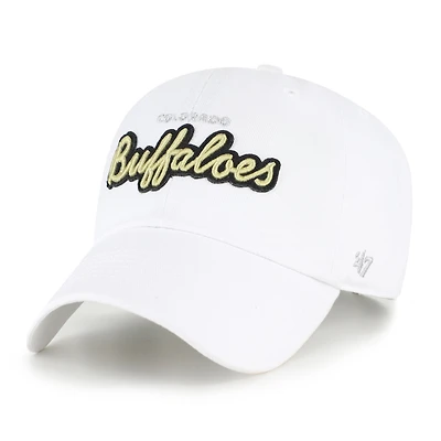 Women's '47 White Colorado Buffaloes Trendy Script Clean Up Adjustable Hat