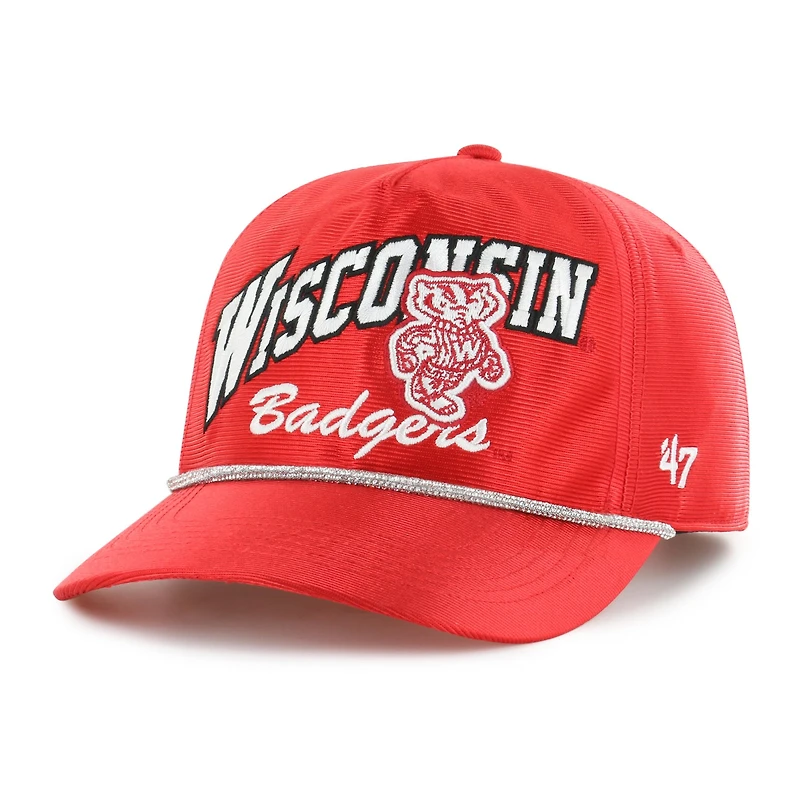 Women's '47 Red Wisconsin Badgers Glitter Hitch Adjustable Hat