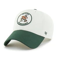 Unisex '47 White/Green Miami Hurricanes Pique Patch Clean Up Adjustable Hat