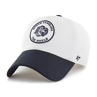 Unisex '47 White/Navy North Carolina Tar Heels Pique Patch Clean Up Adjustable Hat