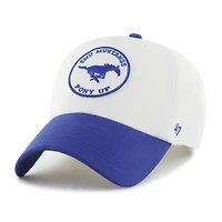 Unisex '47 White/Royal SMU Mustangs Pique Patch Clean Up Adjustable Hat