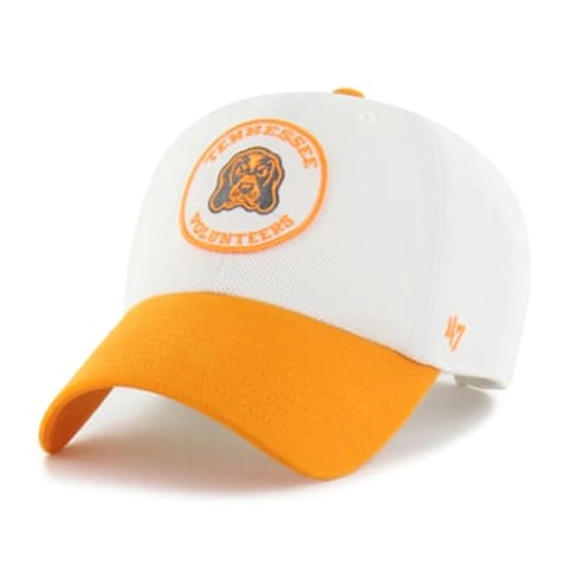 Unisex '47 White/Tennessee Orange Tennessee Volunteers Pique Patch Clean Up Adjustable Hat