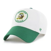 Unisex '47 White/Green Oregon Ducks Pique Patch Clean Up Adjustable Hat