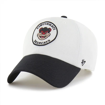 Unisex '47 White/Black Cincinnati Bearcats Pique Patch Clean Up Adjustable Hat