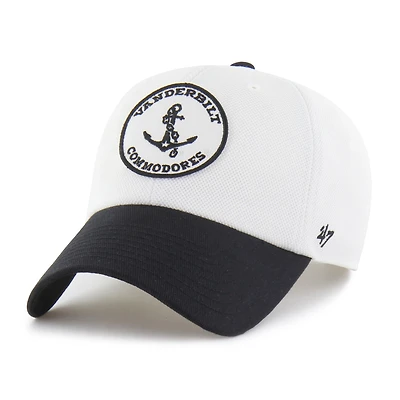 Unisex '47 White/Black Vanderbilt Commodores Pique Patch Clean Up Adjustable Hat