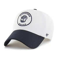 Unisex '47 White/Navy Georgetown Hoyas Pique Patch Clean Up Adjustable Hat